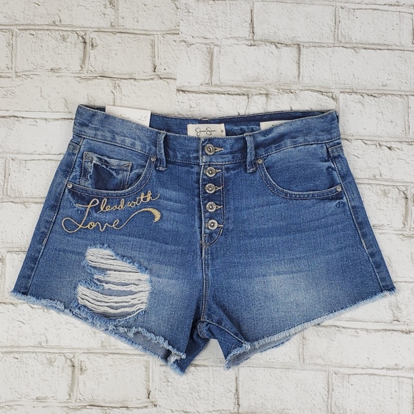 Jessica Simpson Pants - Jessica Simpson Button Fly Cut Off Ranger Shorts